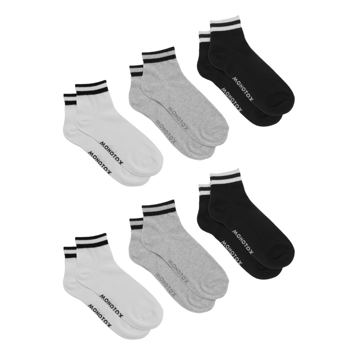 Skarpetki męskie Monotox MX11012 ANKLE STRIPES 6 Szare - MONOTOX ...