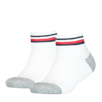 Skarpetki męskie TH 100001501300 TH KIDS ICONIC SPORTS QUARTER 2P Białe Tommy Hilfiger