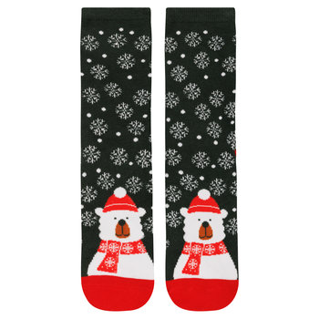 Skarpetki, Santa's Factory, Miś, Szare - Empik