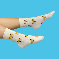 Skarpetki Shiba - damskie skarpetki z shibą - Prezent dla psiary CandySox