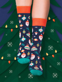 Skarpetki świąteczne damskie BOMBKI prezent na święta 35-38 - Nadwyraz.com