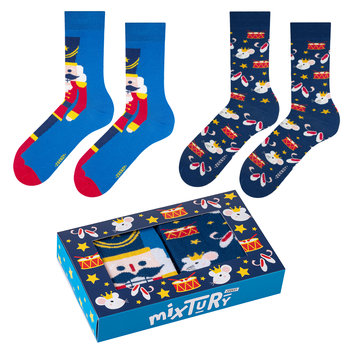 Skarpetki Świąteczne damskie ZOOKSY 36-40 śmieszne zimowe ZESTAW 2 par - mixTURY by Zooksy