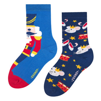 Skarpetki Świąteczne dla dzieci ZOOKSY 30-35 śmieszne zimowe bawełniane - Zooksy