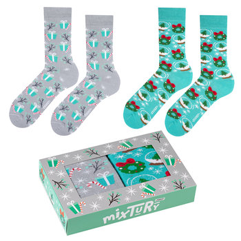 Skarpetki Świąteczne męskie ZOOKSY 41-46 kolorowe zimowe ZESTAW 2 par - mixTURY by Zooksy
