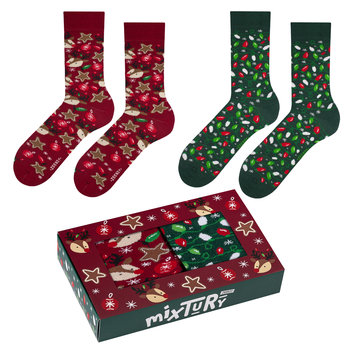 Skarpetki Świąteczne męskie ZOOKSY 41-46 śmieszne kolorowe ZESTAW 2 par - mixTURY by Zooksy