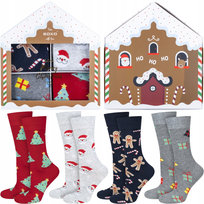 Skarpetki Świąteczne w Domku 4-pak - 40-45