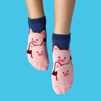 Skarpetki w świnki - Two pigs socks - Słodki prezent dla niej CandySox