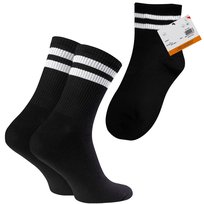 Skarpety Bawełniane 3 Pary 39-44 Skarpetki Sportowe Damskie Męskie Unisex Czarny