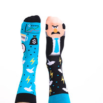 Skarpety bawełniane męskie - Big Cheese - 44-46 - Kolorowe skarpetki Nanushki