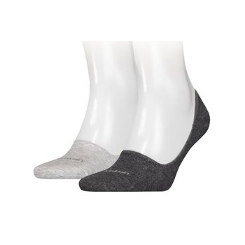 Skarpety Calvin Klein Footie Mid Cut 2P (kolor Czarny. Szary/Srebrny, rozmiar 39-42) - Calvin Klein