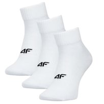 Skarpety casual za kostkę męskie (ZESTAW 3 szt.) 4F 4FWMM00USOCM440-10S Biały Roz. 43-46 4F