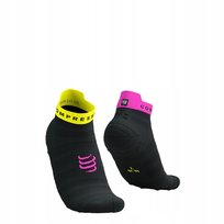 Skarpety Compressport Ultralight Run Low Czarne / Żółte/ Różowe r.42-44