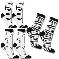 Skarpety Damskie Bawełniane Skarpetki Animal Print 3-Pak Moraj 35-38