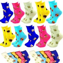 Skarpety Długie Kolorowe Damskie Bawełniane 10 Par Skarpetki Bawełna 39-41