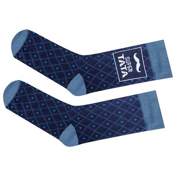 Skarpety, Dzień Taty, SUPER TATA, Granatowy, Rozmiar 39-42 - Empik
