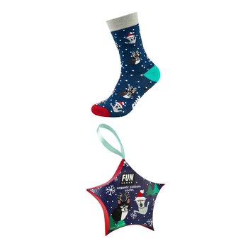 Skarpety FUNSOCKS UNISEX ORGANIC COTTON CHRISTMAS SOCKS STAR BOX 1P-36-40 - Inna marka