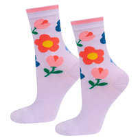 Skarpety Kwiaty fioletowa Prezent SOXO roz. 35-40, 1 para SOXO