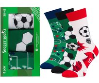 SKARPETY MĘSKIE PIŁKARSKIE PREZENT DŁUGIE SKARPETKI 38-44 PETERSON PIŁKA 3 PARY