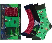 Skarpety męskie podróżnicze długie skarpetki góry las 3pary Peterson 38-44 3 pary