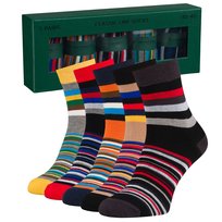 SKARPETY MĘSKIE SKARPETKI DŁUGIE 5 PAR NA PREZENT 40-45 KOLOROWE PETERSON ZESTAW 5 PAR