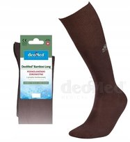 SKARPETY MĘSKIE SKARPETKI PODKOLANÓWKI Deomed BAMBOO LONG DŁUGIE BRĄZ 39-42 deoMed