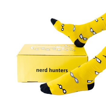 Skarpety Męskie Żółte Kolorowe Bawełniane Wysokie Śmieszne Premium 42-46 - nerd hunters