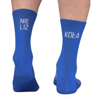 Skarpety rowerowe, kolarskie Todo Cycling Pro NIE LIŻ KOŁA niebieskie, szosowe, termoaktywne, 35-38 Todo Socks