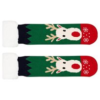 Skarpety, Santa's Factory, Renifer, Zielone