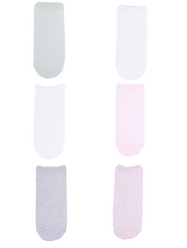 Skarpety stopki dziewczęce ażurowe pastelowe kolory 6PAK 17-19 - YoClub