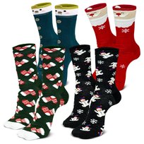 Skarpety Świąteczne Różne Wzory 4 Pary 40-45