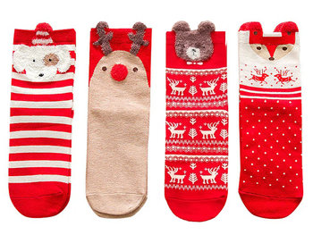 SKARPETY Świąteczne SKARPETKI Mikołaj PREZENT Święta Rozmiar 35 - 38 MIX - R2