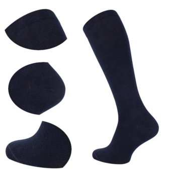 Skarpety uciskowe podkolanówki do samolotu efekt kompresji 35/38 granatowe - K2PROMOTE