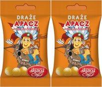 Skawa Cukierki Draże pomarańczowe Apacze 70g x 2 | Zestaw Dwupak Skawa