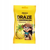 Skawa Draże o smaku bananowym Podróżniczki 70g Skawa