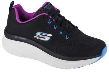 Skechers D'Lux Walker - Fresh Finesse 149368-BKPR, Damskie, buty sneakers, Czarne - SKECHERS