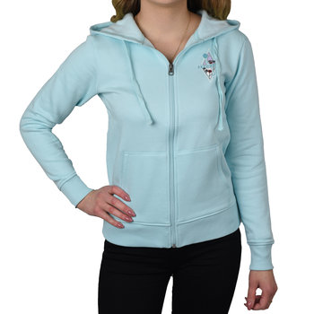 Skechers Deco Diamond Full Zip Hoodie Wja266-Aqua Damska Bluza sportowa Niebieska - SKECHERS