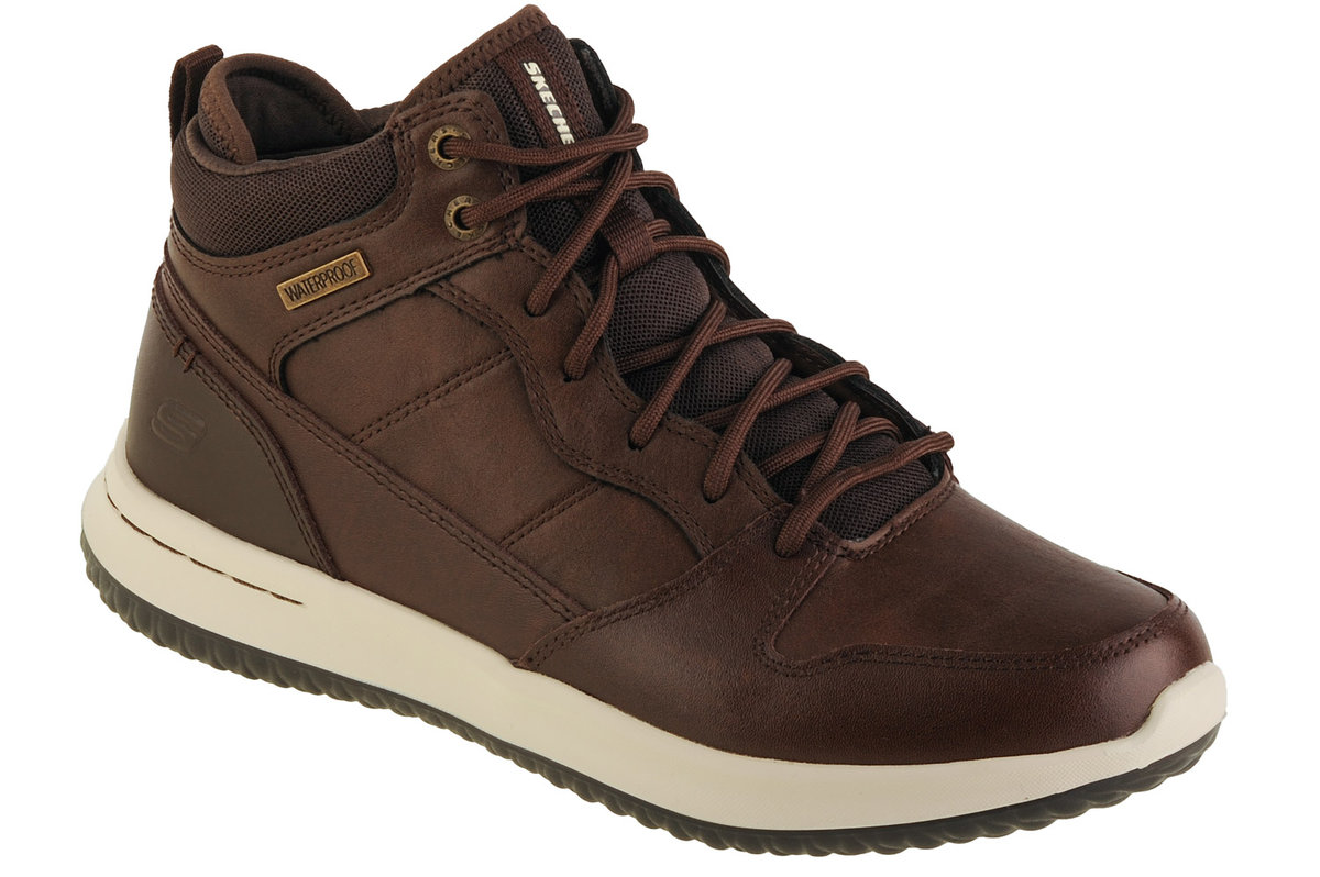 Skechers Delson - Selecto 65801-CHOC, Męskie, buty sneakers, Brązowy ...