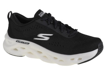 Skechers Go Run Swirl Tech 128791-BKW, Damskie, buty do biegania, Czarne - SKECHERS