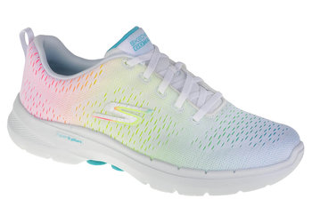 Skechers Go Walk 6 - Vibrant Energy 124520-WMLT, Damskie, buty sneakers, Biały - SKECHERS