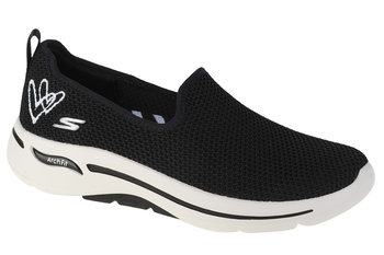 Skechers Go Walk Arch Fit 124865-BKW, Damskie, buty sneakers, Czarne - SKECHERS