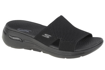 Skechers Go Walk Arch Fit-Worthy 140224-Bbk Damskie Klapki Czarne - SKECHERS