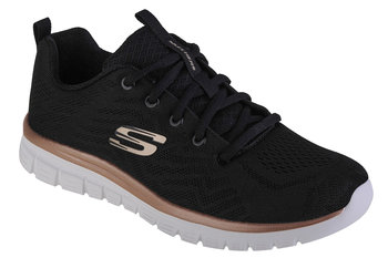 Skechers Graceful-Get Connected 12615-BKGD, Damskie, buty sneakers, Czarne - SKECHERS