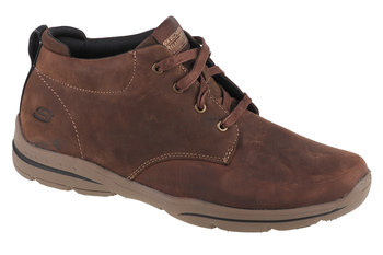 Skechers Harper Melden 64857-Choc, Męskie, Trzewiki, Brązowy - SKECHERS