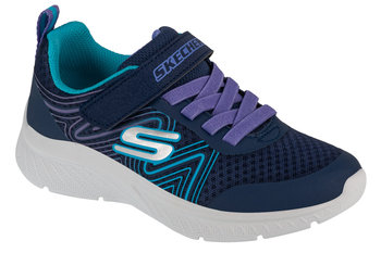 Skechers Microspec Plus - Swirl Sweet 303535L-NVMT, dla dziewczynki, buty sneakers, Granatowy - SKECHERS