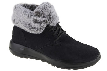 Skechers On The Go Joy-Plush Dreams 144042-Bkgy, Damskie, Buty Zimowe, Czarne - SKECHERS