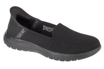 Skechers Slip-Ins On The Go Flex - Camellia 138181-BBK, Damskie, półbuty, Czarne - SKECHERS