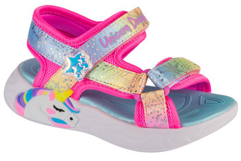 Skechers Unicorn Dreams - Majestic Bliss 302682N-PKMT, dla dziewczynki, sandały, Różowy - SKECHERS