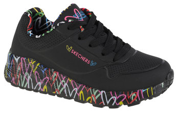Skechers Uno Lite 314976L-BKMT dziewczęce sneakersy, czarne, rozmiar 37 - SKECHERS