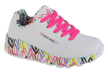 Skechers Uno Lite 314976L-WMLT dziewczęce sneakersy, białe, rozmiar 33 - SKECHERS