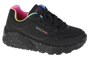 Skechers Uno Lite Rainbow Speckle 310456L-BKMT dziewczęce sneakersy czarne - SKECHERS